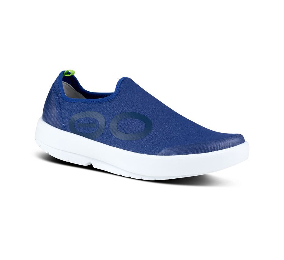 Oofos Men's Oomg Eezee Low - Slip On Shoes White / Navy ( ORSPC-2679 )